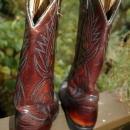 TEXAS IMPERIAL TEXAS BOOT COMPANY FANCY STITCHED MEN'S COWBOY BOOTS SIZE 10 1/2 D