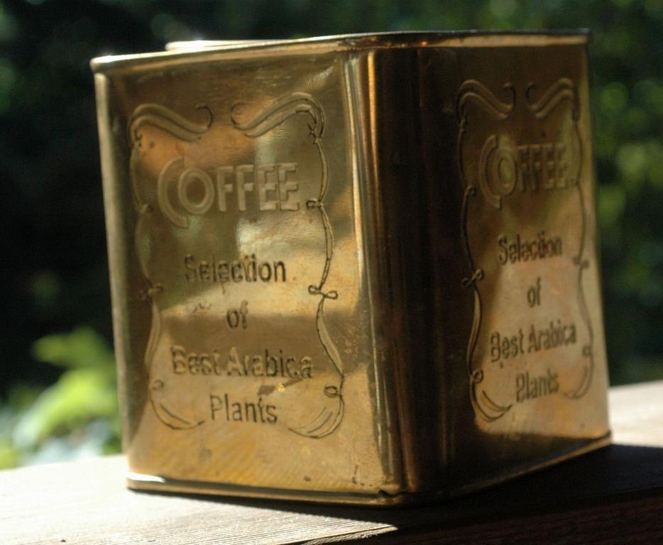 Brass Arabica Coffee Tin