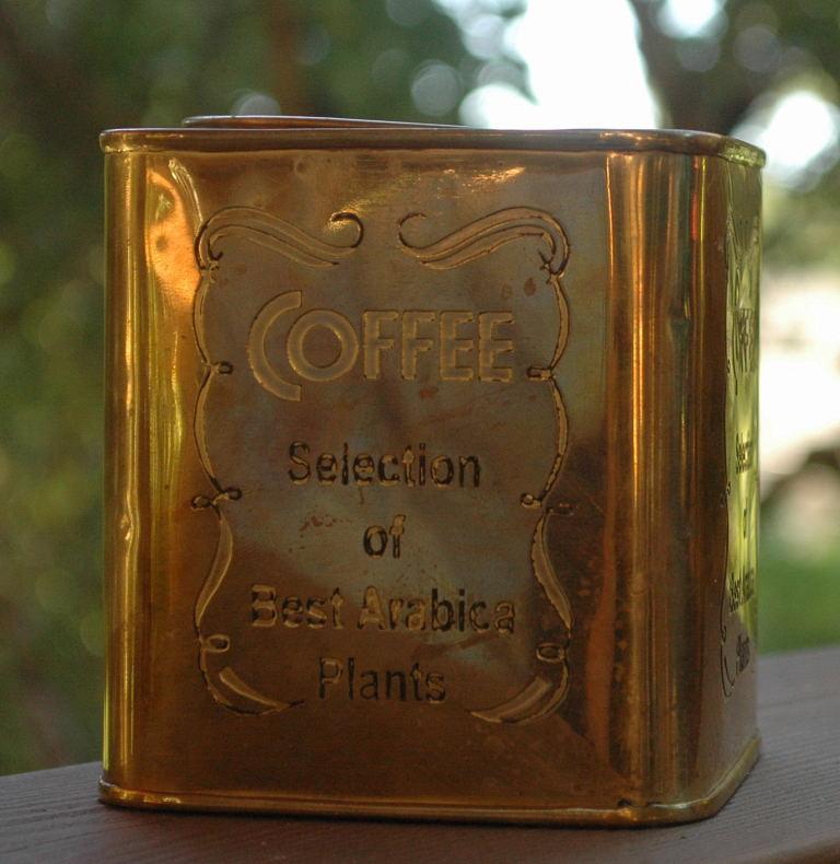 Brass Arabica Coffee Tin