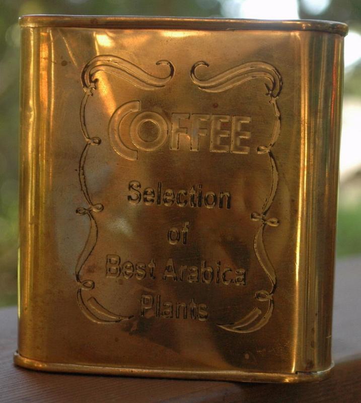 Brass Arabica Coffee Tin