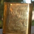 Brass Arabica Coffee Tin