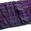 Guatemalan Mayan Table Runner Hand Woven Purple, Metallic & Black