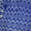 Blue White Guatemalan Cotton Shoulder Bag from the Sierra de las Minas Biosphere Reserve, Hand Woven