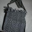 Black White Guatemalan Cotton Shoulder Bag from the Sierra de las Minas Biosphere Reserve, Hand Woven