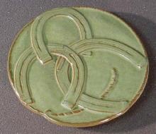Frankoma Green Horse Shoe Good Luck Trivet