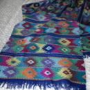 Guatemalan Mayan Extra Long Table Runner Hand Woven Brillient Colors- Vintage
