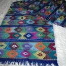 Guatemalan Mayan Extra Long Table Runner Hand Woven Brillient Colors- Vintage