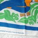 Toucans Hand Printed in Australian Tea Towel by Rodriquez Vintage Never used Free Shipping