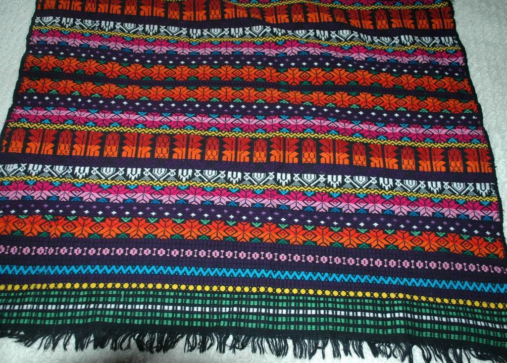 Vintage 70's Hand Wovan Tzute Carrying Fabric Cloth from Guatemala
