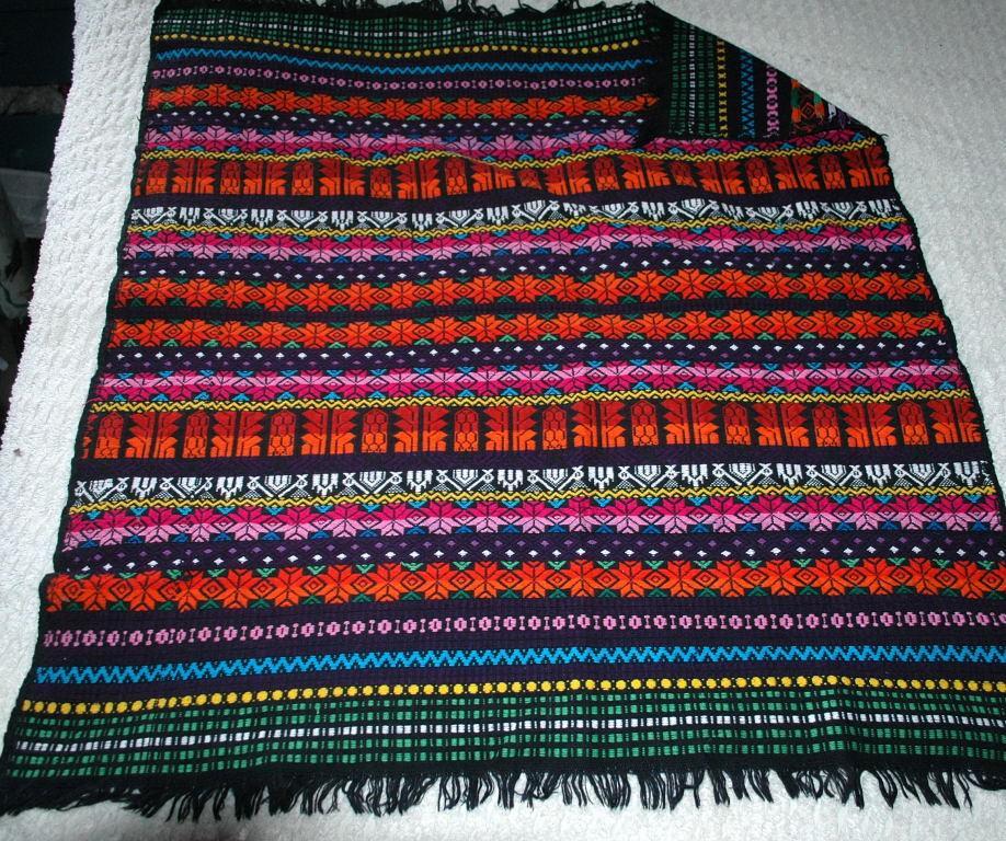 Vintage 70's Hand Wovan Tzute Carrying Fabric Cloth from Guatemala