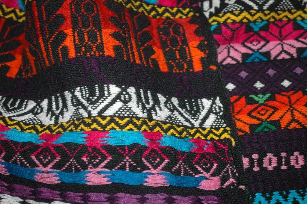 Vintage 70's Hand Wovan Tzute Carrying Fabric Cloth from Guatemala