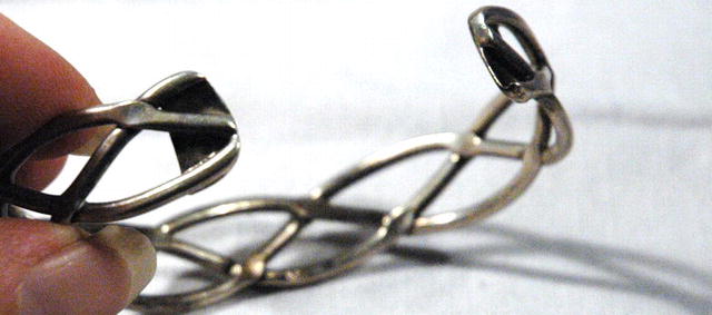 Sterling Silver braided cuff bracelet Designed by Taxco Mexico Artisan