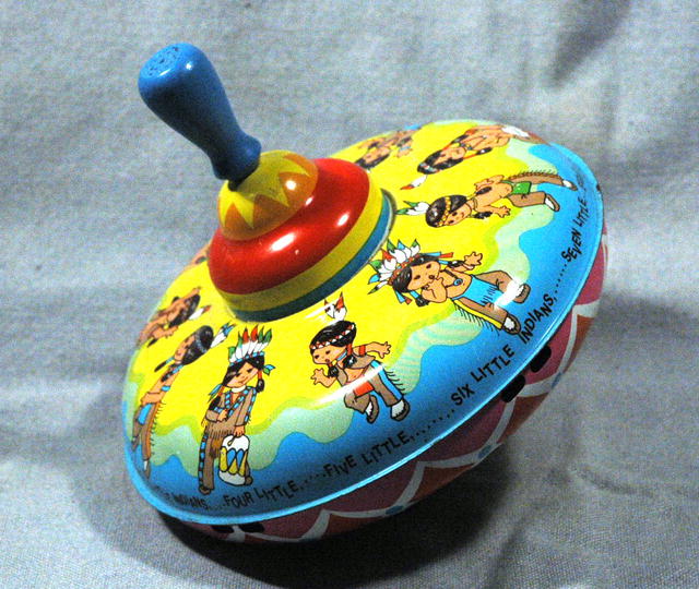 Ohio Art Little Indians Litho Spinning Top PRICE REDUCTION!**