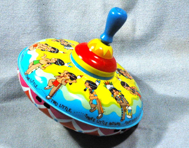 Ohio Art Little Indians Litho Spinning Top PRICE REDUCTION!**