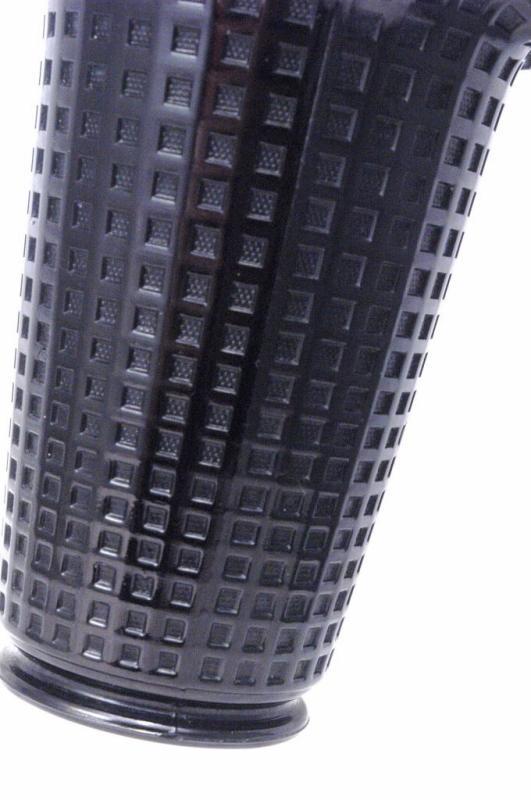 Depression Glass Waffle Pattern Black Amethyst Glass Vase