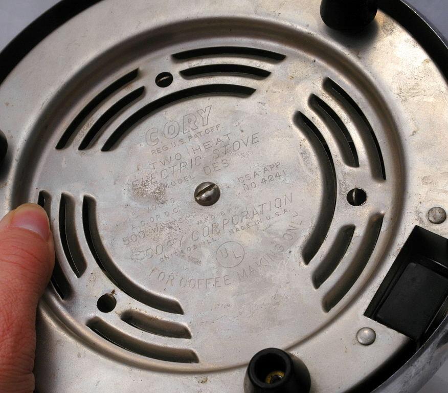 CORY Chrome Hot Plate , Electric Burner with 2 settings