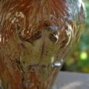 Stoneware Textured Climbing Frog Vase Signed M. Madsen & Elaine W / made with Mount Saint Helen's Ash Glaze