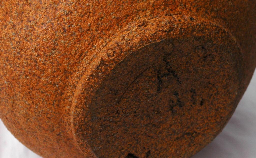 3 Neck Pottery Vase Signed Carma