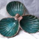 Stangl Pottery Clam Shell Dip Caddy / Relish Plate