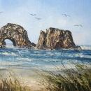 Sea Arches Oil Painting Framed, signed Siggi