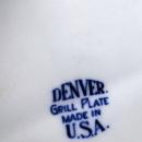 Denver Grill Plate Made in the U.S.A. Chinoiserie Blue White Blue Willow Pattern Porcelain Divided Dish