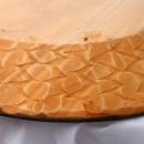 Hand Carved Tramp Art Wood Carving Maple Leaf Plate, Wall Decor