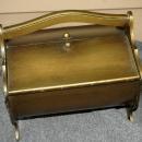 Bent Wood or Sewing Chest Box with dual hinged lids.