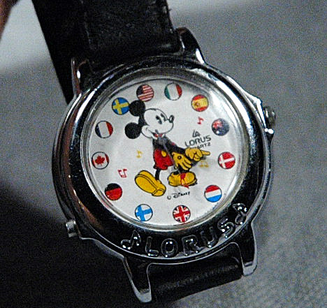 Mickey Mouse Flag of the Worlds Musical Watch