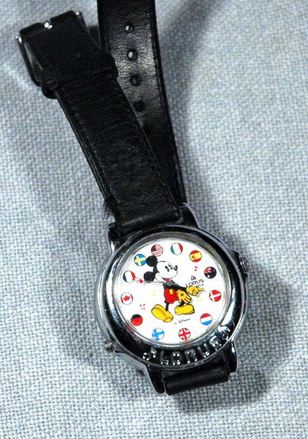 Mickey Mouse Flag of the Worlds Musical Watch