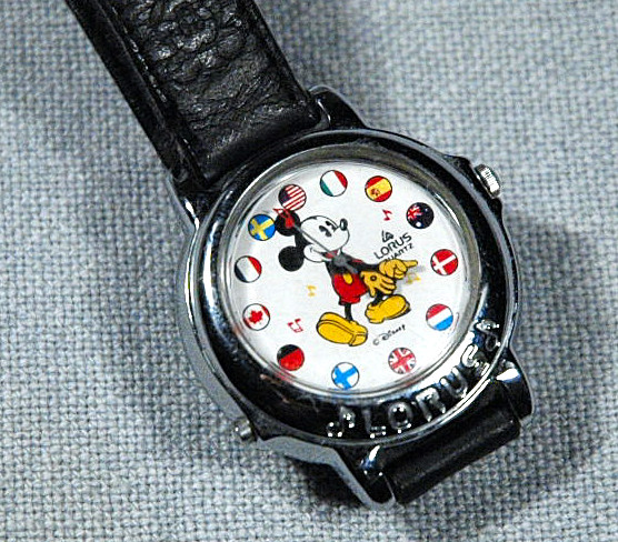 Mickey Mouse Flag of the Worlds Musical Watch