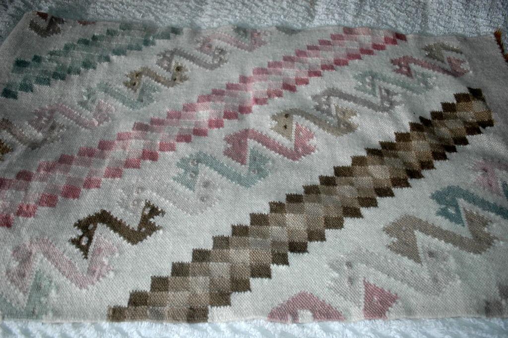 Alpaca Wool Area Rug, Hand Woven, Signed