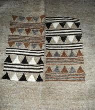 Ethnic Hand Woven Wool Rug, Large Pillow case