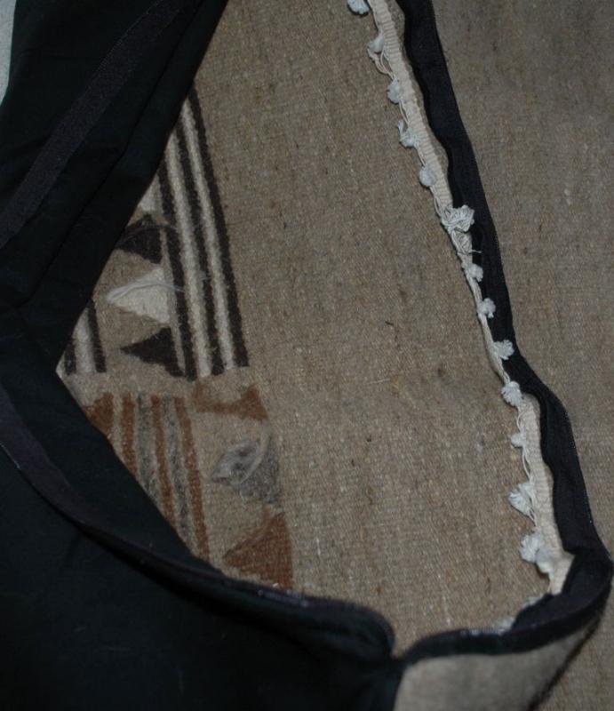 Ethnic Hand Woven Wool Rug, Large Pillow case