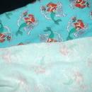Ariel Little Mermaid Blue Cotton Sweatshirt Fleece Fabric Piece Remnant 60