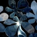 Stainless Steel Chestnut Leaves Basket Bowl, Designer Monika Mulder