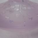 Crystal Pink with Hearts Perfume Bottle, Hand Blown Crystal Signed Ponder 1991
