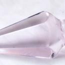 Crystal Pink with Hearts Perfume Bottle, Hand Blown Crystal Signed Ponder 1991