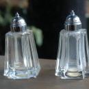 PRINCESS HOUSE Fine Hand Cut Crystal Salt & Pepper Shakers/Rare Shape! Crisa of Monterray Mexico