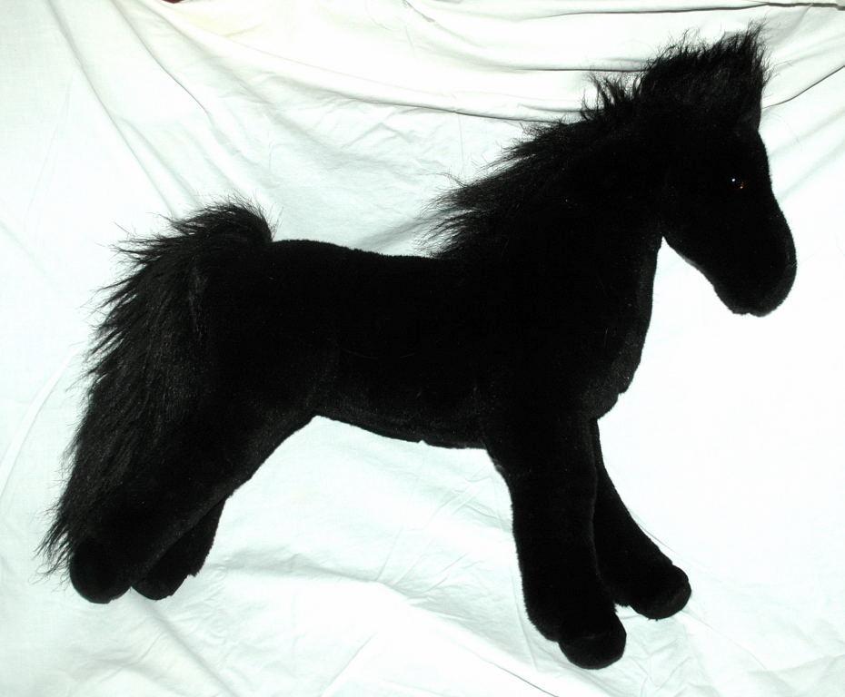 Douglas Cuddle Toy Black Stallion Horse Plush 19