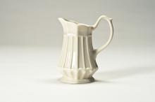 Thatcham Creamware Ribbed Creamer, Ivory Color Free Shipping