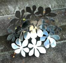 Stainless Steel Chestnut Leaves Basket Bowl, Designer Monika Mulder