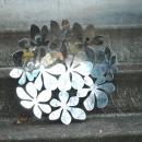 Stainless Steel Chestnut Leaves Basket Bowl, Designer Monika Mulder