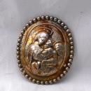 CINI STERLING BROOCH, JESUS, MARY AND ANGEL
