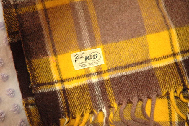Vintage Plaid Stadium Blanket Faribault Woolen *PRICE REDUCTION!*