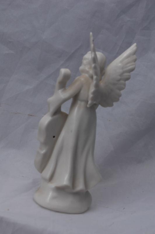 VINTAGE DRESDEN GERMANY PORCELAIN MUSICAL CELLO ANGEL Free Shipping