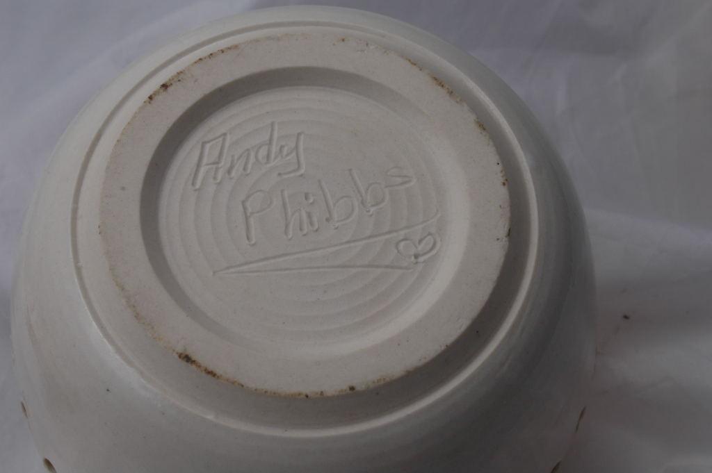Pottery Bowl by Andy Phibbs, Cut Work Hearts