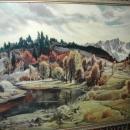 Paul Lauritz Fine Art Landscape Painting in Gilt Wood Frame