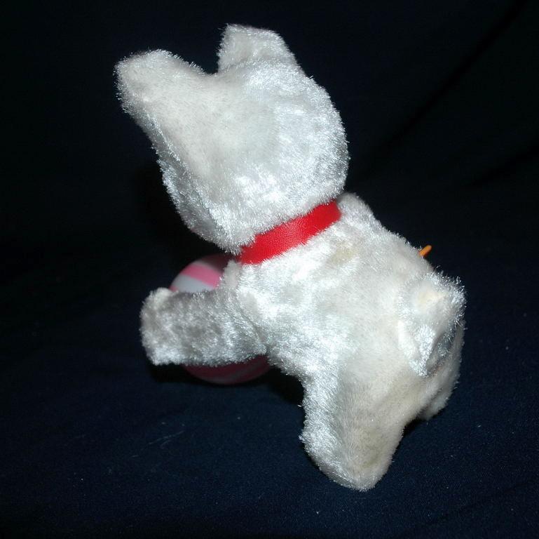 Vintage Wind Up Toy Kitten with Ball -plush In Box