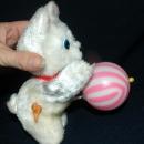 Vintage Wind Up Toy Kitten with Ball -plush In Box