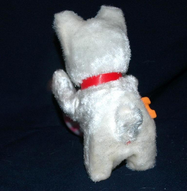 Vintage Wind Up Toy Kitten with Ball -plush In Box